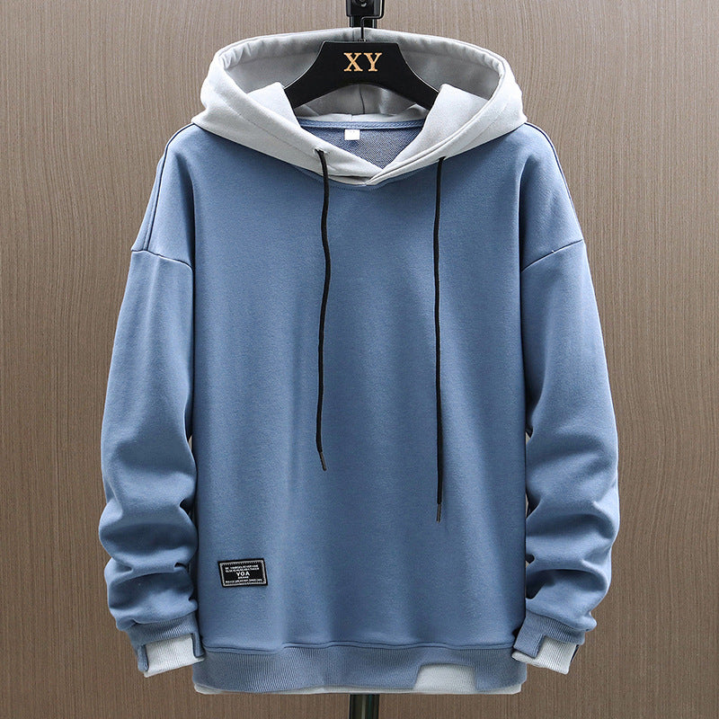 Men Hoodie | Relaxed Fit with Contrast Hood and Kangaroo Pocket