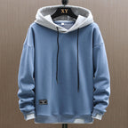 Men Hoodie | Relaxed Fit with Contrast Hood and Kangaroo Pocket