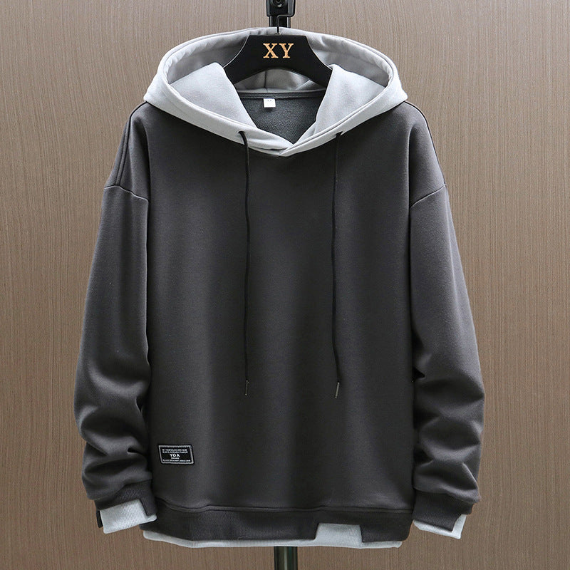 Men Hoodie | Relaxed Fit with Contrast Hood and Kangaroo Pocket