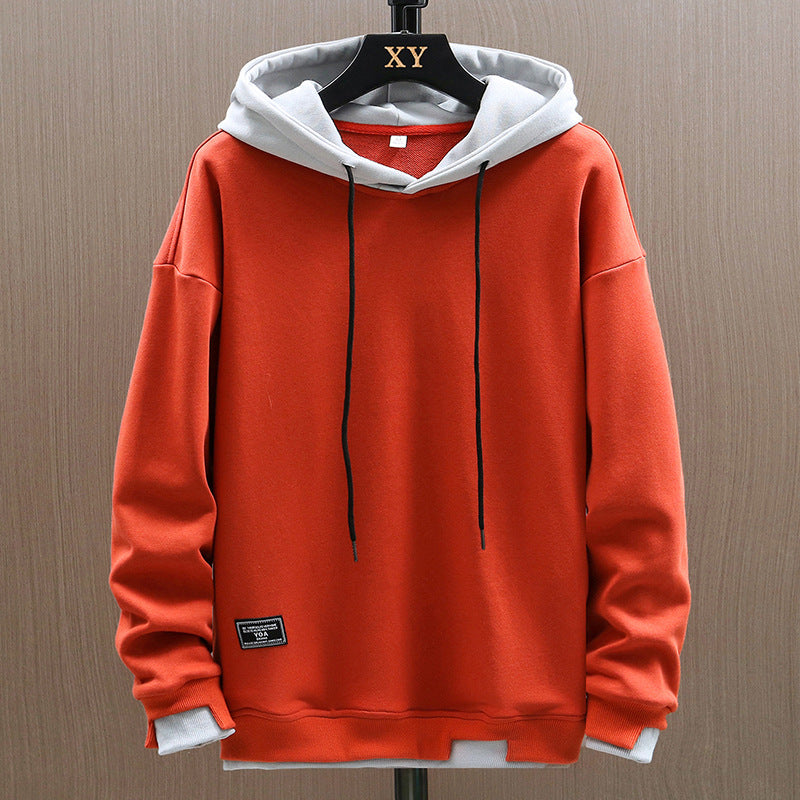Men Hoodie | Relaxed Fit with Contrast Hood and Kangaroo Pocket