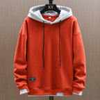 Men Hoodie | Relaxed Fit with Contrast Hood and Kangaroo Pocket