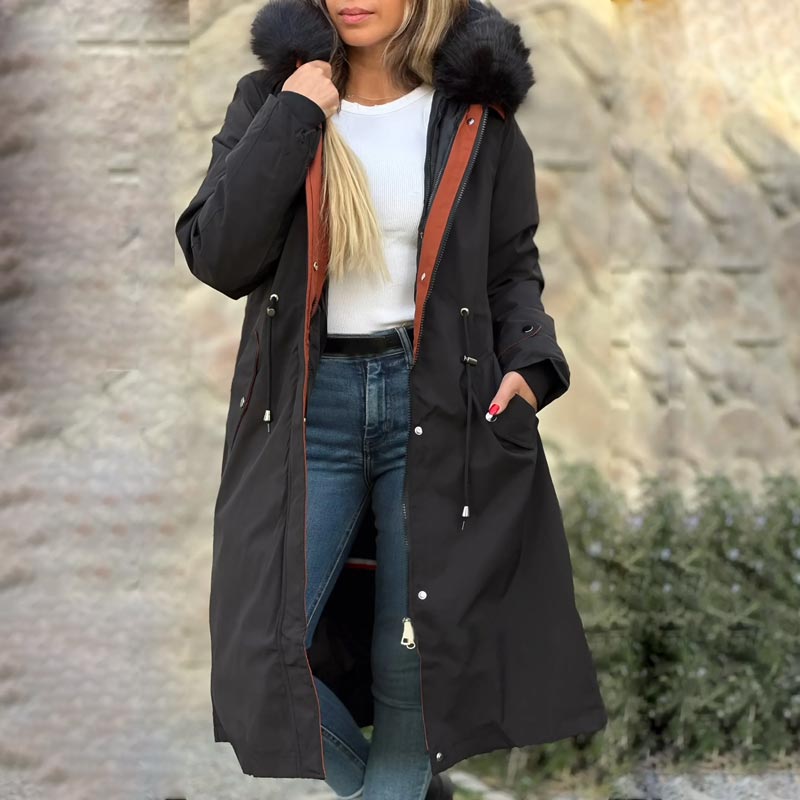 Women Coat | Hooded Longline Fit with Detachable Liner