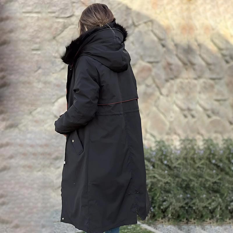 Women Coat | Hooded Longline Fit with Detachable Liner