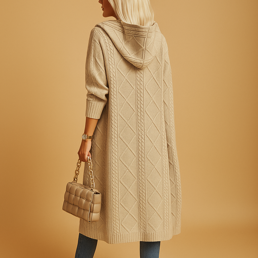 Women Cardigan | Long Line Hooded Front Closure Fit