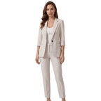 Suit Set Women Relaxed Fit Two Piece Blazer Trousers - Evergreen Outfits - Women Set