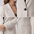 Suit Set Women Relaxed Fit Two Piece Blazer Trousers - Evergreen Outfits - Women Set