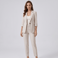 Suit Set Women Relaxed Fit Two Piece Blazer Trousers - Evergreen Outfits - Women Set