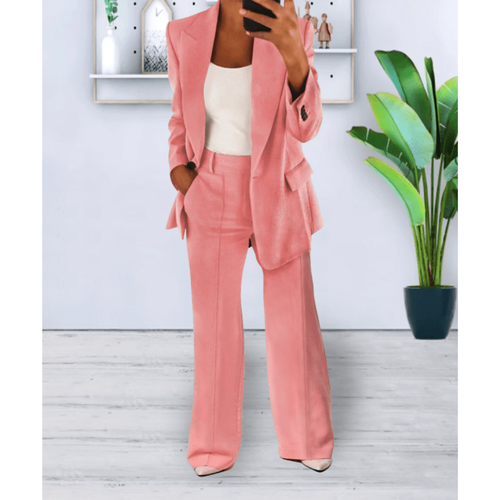 Suit Set Women Relaxed Fit Two Piece With Pockets - Evergreen Outfits - Women Set