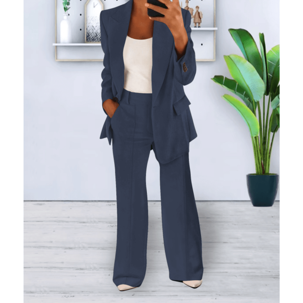 Suit Set Women Relaxed Fit Two Piece With Pockets - Evergreen Outfits - Women Set
