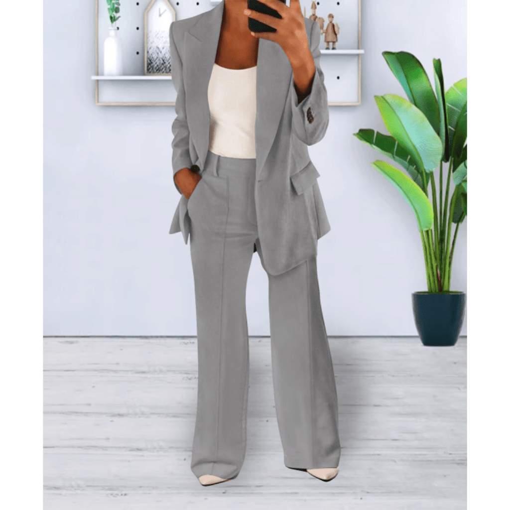 Suit Set Women Relaxed Fit Two Piece With Pockets - Evergreen Outfits - Women Set
