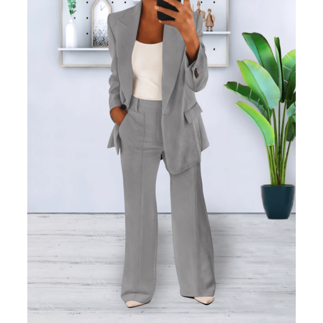 Suit Set Women Relaxed Fit Two Piece With Pockets - Evergreen Outfits - Women Set