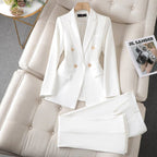 Suit Set Women Two Piece Front Button Closure - Evergreen Outfits - Women Set