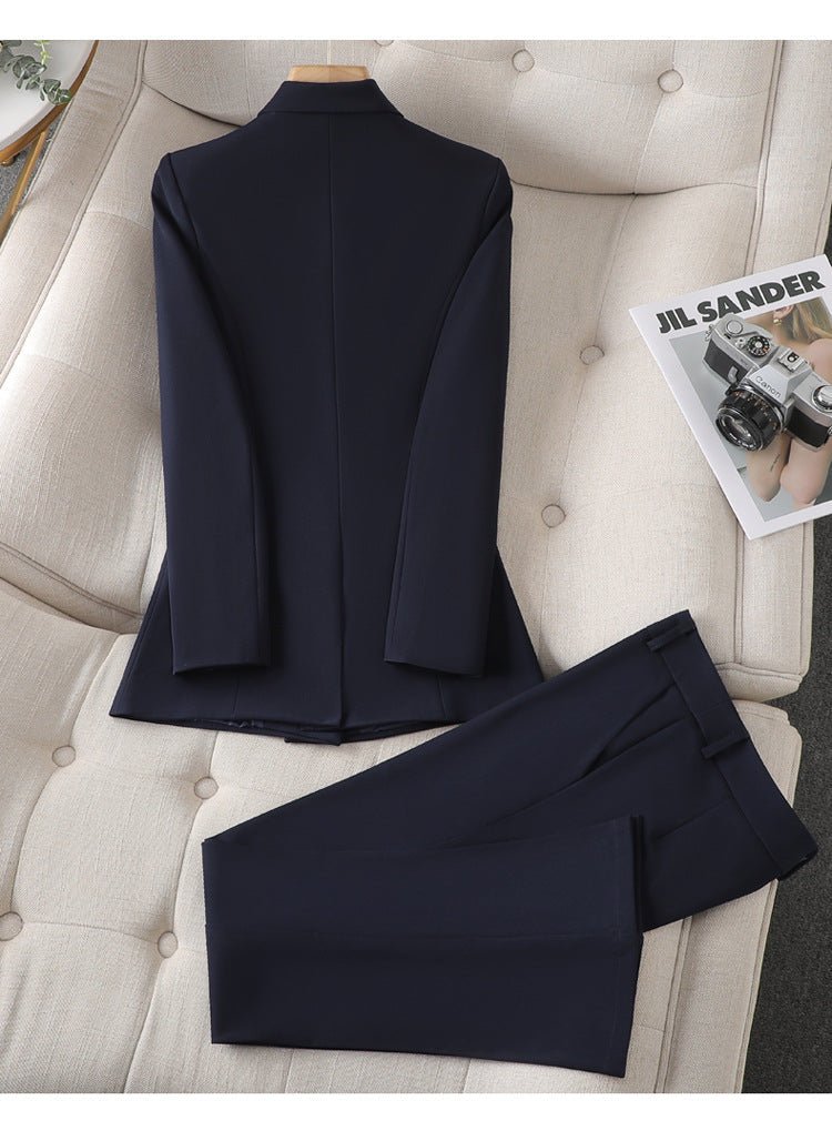 Suit Set Women Two Piece Front Button Closure - Evergreen Outfits - Women Set
