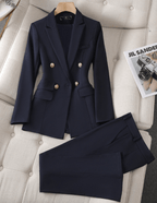 Suit Set Women Two Piece Front Button Closure - Evergreen Outfits - Women Set