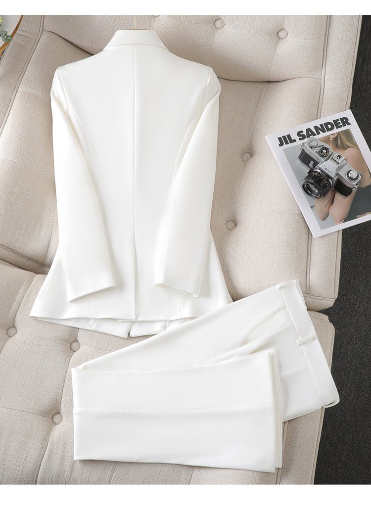 Suit Set Women Two Piece Front Button Closure - Evergreen Outfits - Women Set