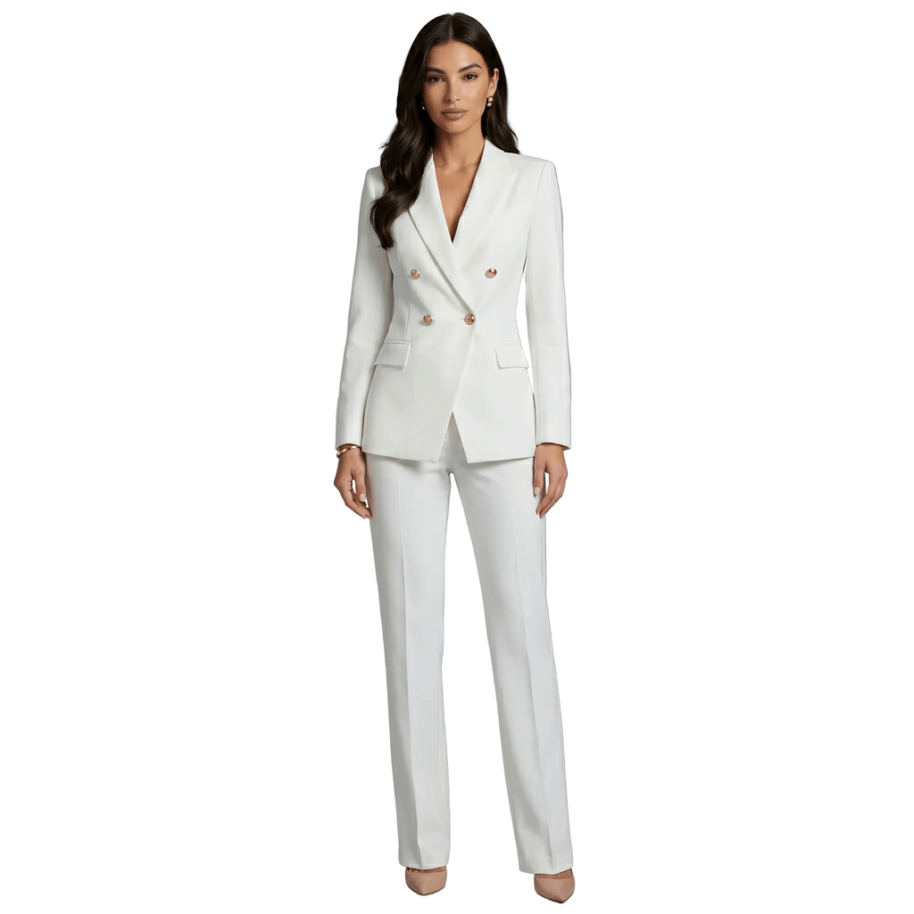 Suit Set Women Two Piece Front Button Closure - Evergreen Outfits - Women Set