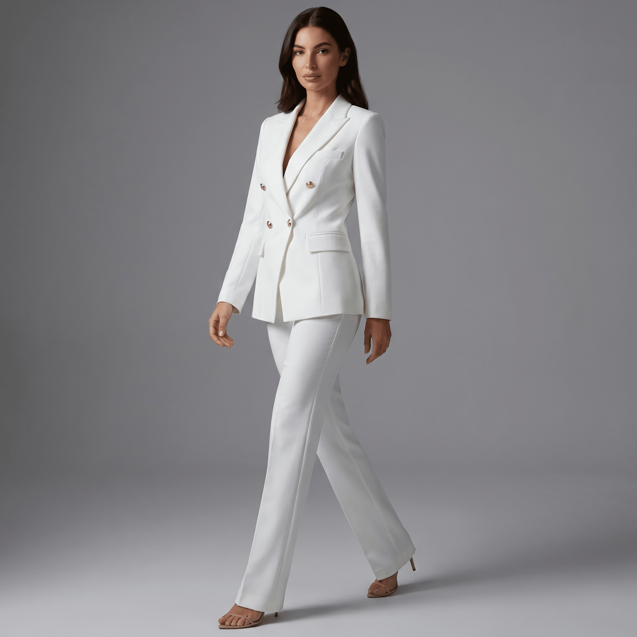 Suit Set Women Two Piece Front Button Closure - Evergreen Outfits - Women Set