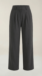 Trousers Women High Waisted Wide Leg Pleated Full Length - Evergreen Outfits - Women Pants