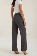 Trousers Women High Waisted Wide Leg Pleated Full Length - Evergreen Outfits - Women Pants