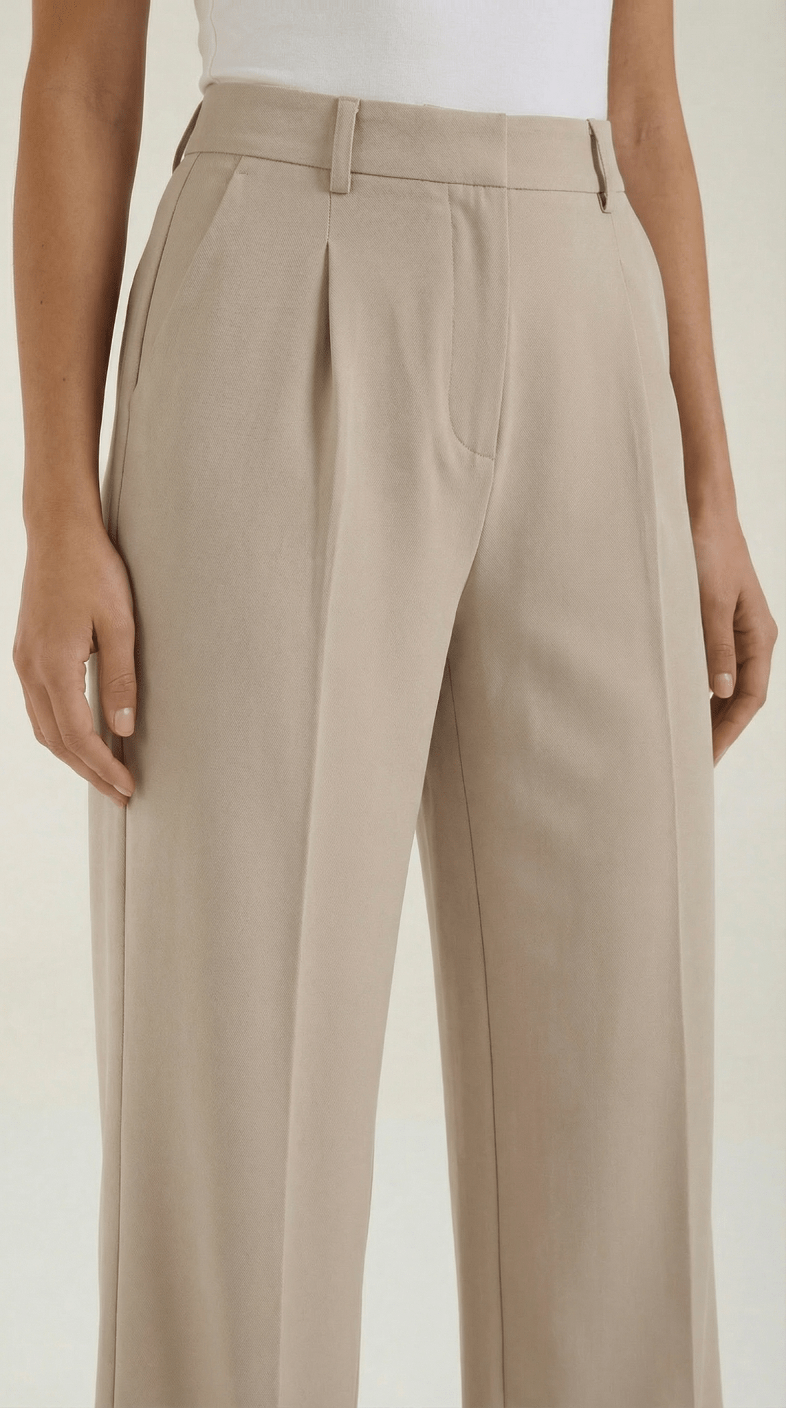 Trousers Women High Waisted Wide Leg Pleated Full Length - Evergreen Outfits - Women Pants