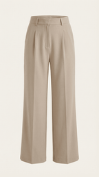 Trousers Women High Waisted Wide Leg Pleated Full Length - Evergreen Outfits - Women Pants