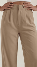 Trousers Women High Waisted Wide Leg Pleated Full Length - Evergreen Outfits - Women Pants