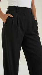Trousers Women High Waisted Wide Leg Pleated Full Length - Evergreen Outfits - Women Pants