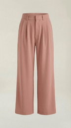 Trousers Women High Waisted Wide Leg Pleated Full Length - Evergreen Outfits - Women Pants