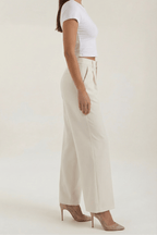 Trousers Women High Waisted Wide Leg Pleated Full Length - Evergreen Outfits - Women Pants