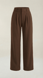 Trousers Women High Waisted Wide Leg Pleated Full Length - Evergreen Outfits - Women Pants
