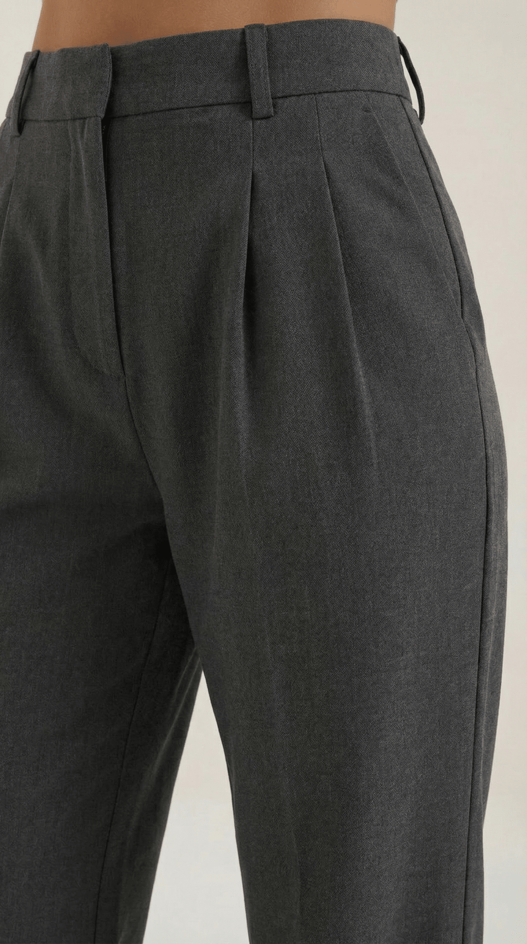 Trousers Women High Waisted Wide Leg Pleated Full Length - Evergreen Outfits - Women Pants