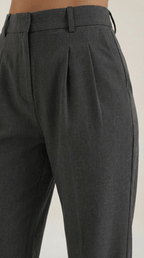 Trousers Women High Waisted Wide Leg Pleated Full Length - Evergreen Outfits - Women Pants