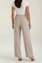 Trousers Women High Waisted Wide Leg Pleated Full Length - Evergreen Outfits - Women Pants