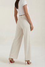 Trousers Women High Waisted Wide Leg Pleated Full Length - Evergreen Outfits - Women Pants