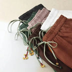 Trousers Women Relaxed Fit Tapered Leg Drawstring Linen - Evergreen Outfits - Women Pants