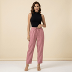 Trousers Women Wide Leg Drawstring Ankle Length Fit - Evergreen Outfits - Women Pants