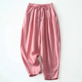 Trousers Women Wide Leg Drawstring Ankle Length Fit - Evergreen Outfits - Women Pants
