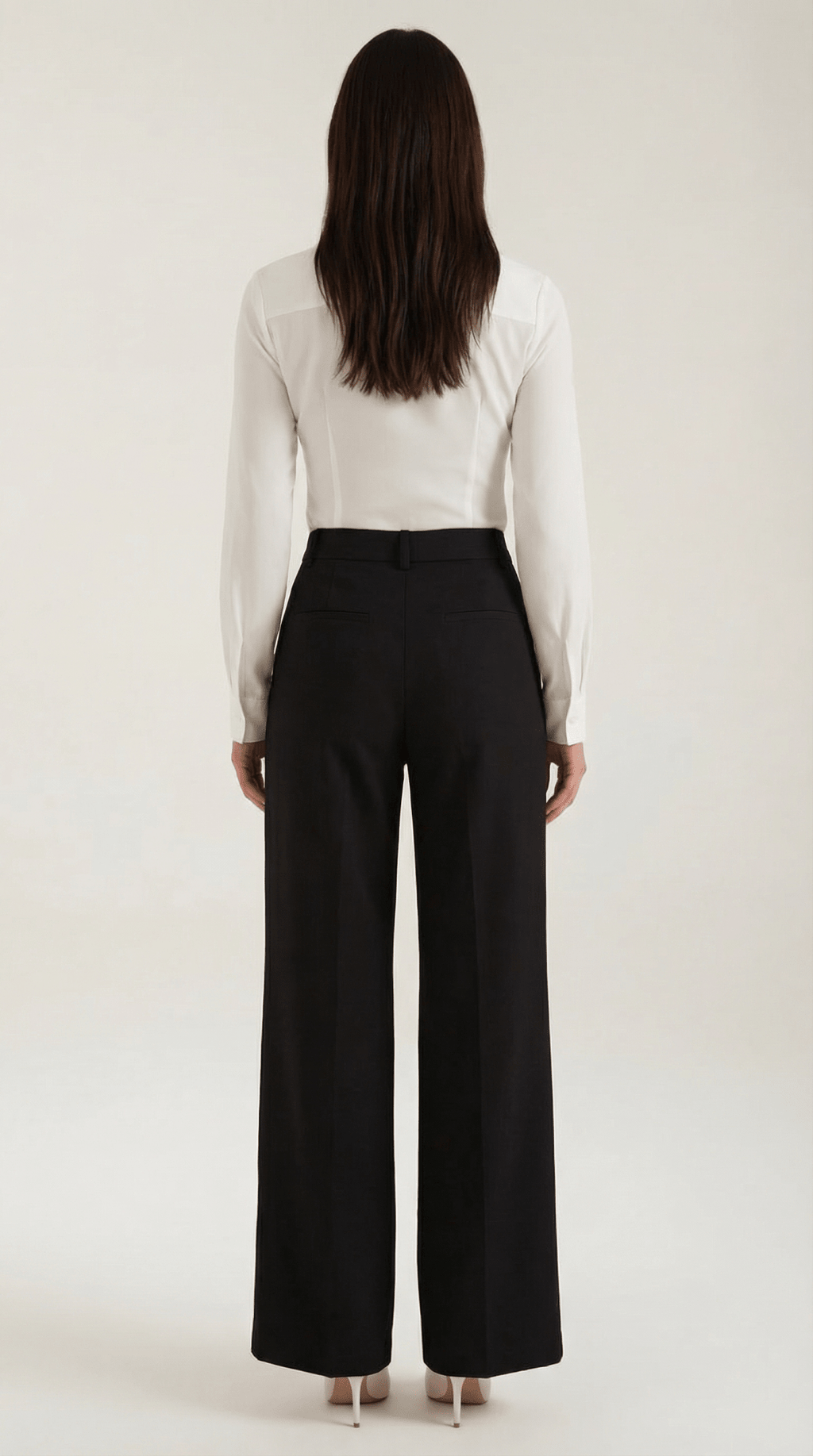 Trousers Women Wide Leg High Rise Front Pleated Detail - Evergreen Outfits - Women Pants