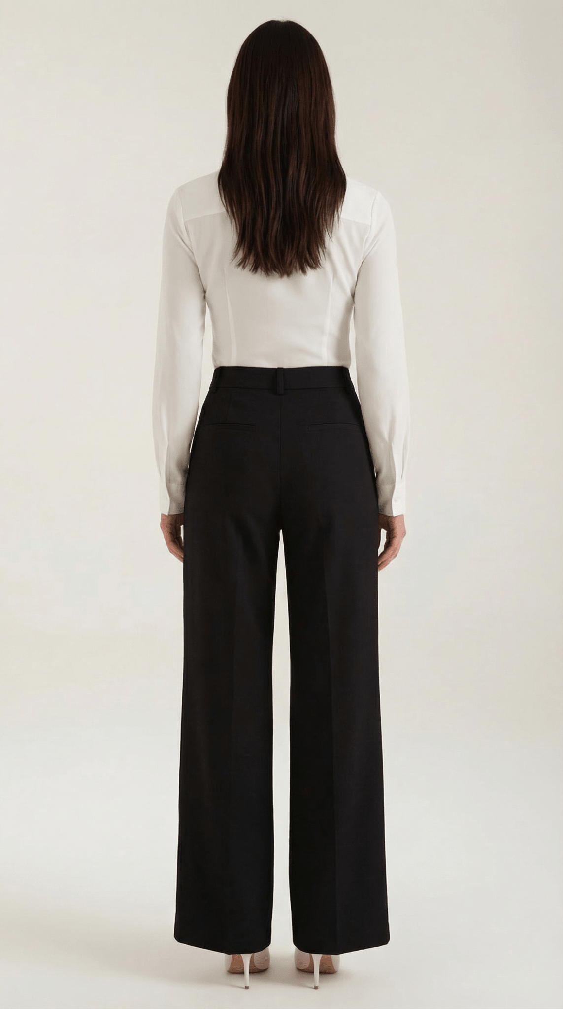 Trousers Women Wide Leg High Rise Front Pleated Detail - Evergreen Outfits - Women Pants