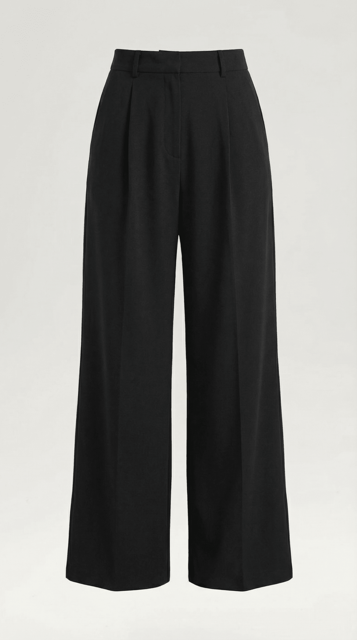 Trousers Women Wide Leg High Rise Front Pleated Detail - Evergreen Outfits - Women Pants
