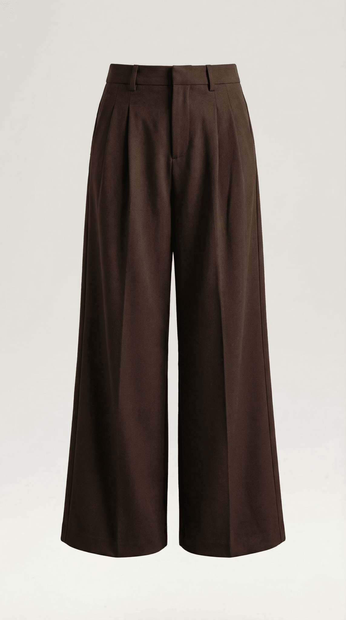 Trousers Women Wide Leg High Rise Front Pleated Detail - Evergreen Outfits - Women Pants