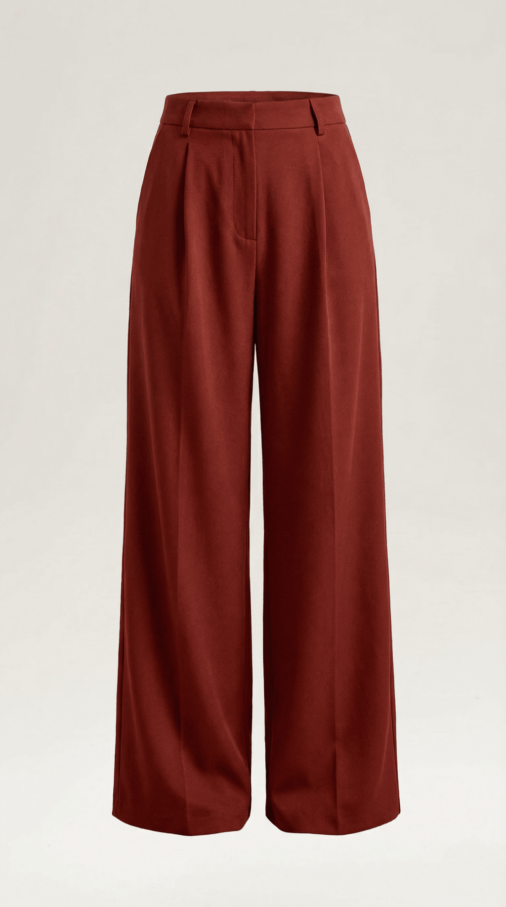 Trousers Women Wide Leg High Rise Front Pleated Detail - Evergreen Outfits - Women Pants