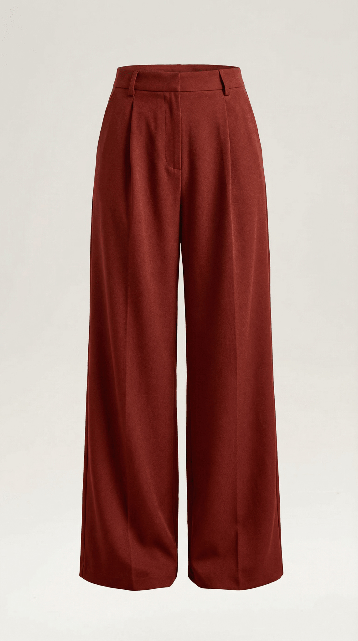 Trousers Women Wide Leg High Rise Front Pleated Detail - Evergreen Outfits - Women Pants