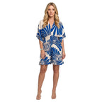 Tunic Dress Women Loose Fit Tunic Length Printed Design - Evergreen Outfits - Women Midi Dress