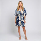 Tunic Dress Women Printed Loose Fit Pullover Design - Evergreen Outfits - Women Mini Dress