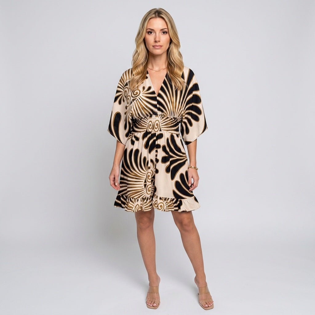 loose fitting tunic dresses Women's Printed Dress Fit Pullover – Evergreen Outfits Green / S Black TAG__SOLD OUT which is pretty neat Style:Hijab Friendly Inner Dress