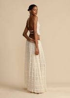 Two Piece Set Women Halter Neck Sleeveless Maxi Skirt - Evergreen Outfits - Women Set