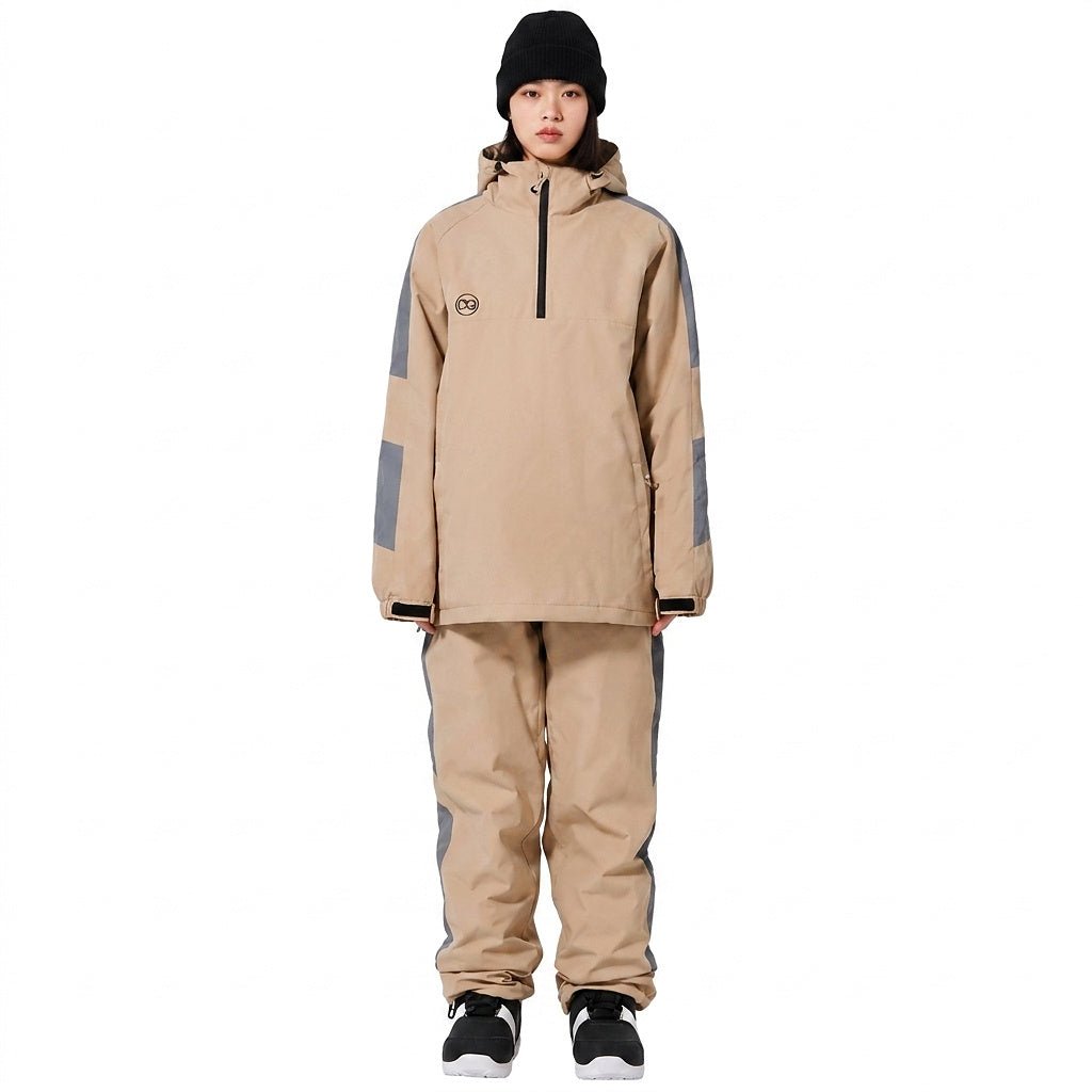 Unisex Suit | Hooded Half-Zip Jacket and Matching Trousers - Evergreen Outfits- Suits
