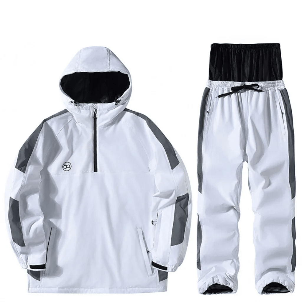 Unisex Suit | Hooded Half-Zip Jacket and Matching Trousers - Evergreen Outfits- Suits