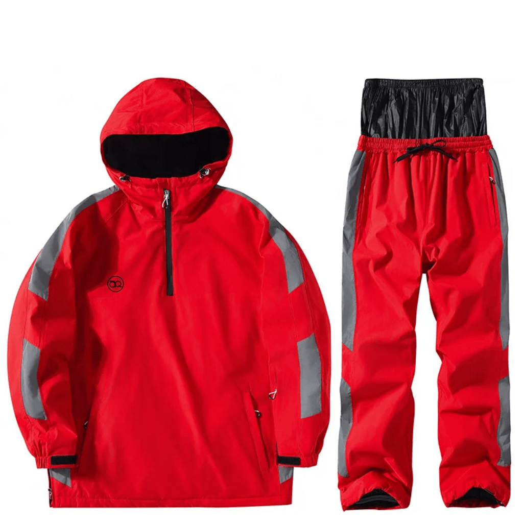 Unisex Suit | Hooded Half-Zip Jacket and Matching Trousers - Evergreen Outfits- Suits